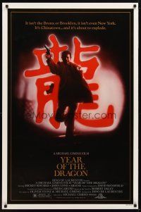 1t842 YEAR OF THE DRAGON 1sh '85 Mickey Rourke, Michael Cimino Asian crime thriller!