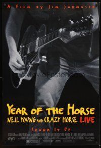 1t843 YEAR OF THE HORSE 1sh '97 Neil Young close-up cranking it up, Jim Jarmusch, rock & roll!