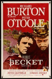 1w093 BECKET 1sh '64 Richard Burton in the title role, Peter O'Toole, John Gielgud!