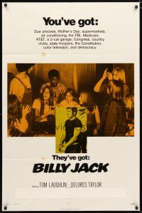 1w110 BILLY JACK 1sh '71 Tom Laughlin, Delores Taylor, most unusual boxoffice success ever!