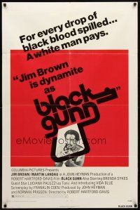1w119 BLACK GUNN 1sh '72 Jim Brown is dynamite, Martin Landau, Brenda Sykes