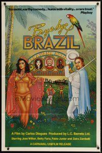 1w171 BYE BYE BRAZIL 1sh '80 Carlos Diegues directed, Page Wood art of sexy dancer!