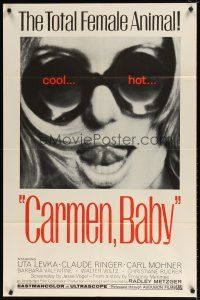 1w190 CARMEN, BABY 1sh '68 Radley Metzger, Uta Levka, Barbara Valentine, cool hot image!