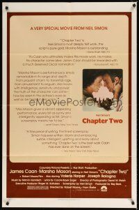 1w199 CHAPTER TWO 1sh '80 James Caan, Marsha Mason, written by Neil Simon!