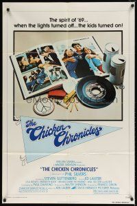 1w208 CHICKEN CHRONICLES 1sh '77 Steve Guttenberg, Phil Silvers, the spirit of '69!