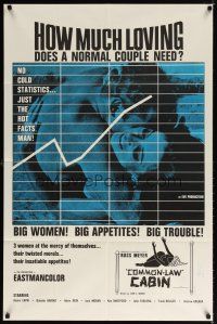 1w229 COMMON LAW CABIN 1sh '67 Russ Meyer, How much loving does a normal couple need?