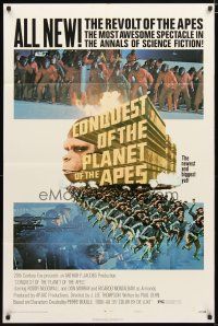 1w232 CONQUEST OF THE PLANET OF THE APES style B 1sh '72 Roddy McDowall, the revolt of the apes!