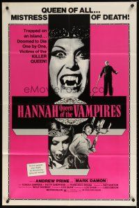 1w246 CRYPT OF THE LIVING DEAD 1sh '73 wild horror images, Hannah Queen of the Vampires!