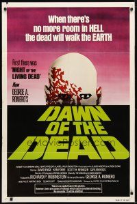 1w255 DAWN OF THE DEAD green title style 1sh '79 George Romero, no more room in HELL for the dead!