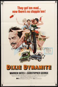 1w283 DIXIE DYNAMITE 1sh '76 Warren Oates on dirt bike with sexy dynamite girls!