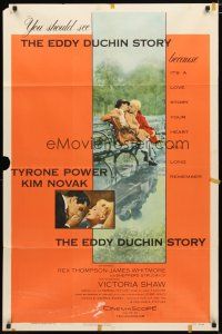 1w304 EDDY DUCHIN STORY 1sh '56 Tyrone Power & Kim Novak in a love story you will remember!