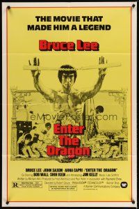 1w314 ENTER THE DRAGON 1sh R79 Bruce Lee kung fu classic, the movie that made him a legend!