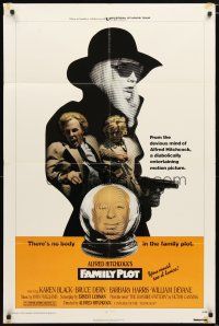 1w328 FAMILY PLOT 1sh '76 from the mind of devious Alfred Hitchcock, Karen Black, Bruce Dern!
