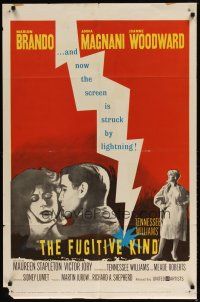 1w366 FUGITIVE KIND 1sh '60 art of Marlon Brando, Anna Magnani & Joanne Woodward!