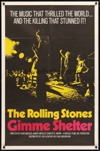 1w380 GIMME SHELTER int'l 1sh '71 Rolling Stones' Mick Jagger, out of control rock & roll concert!
