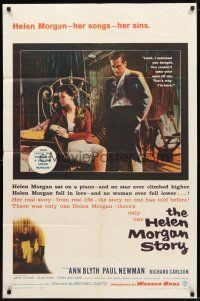 1w423 HELEN MORGAN STORY 1sh '57 Paul Newman loves pianist Ann Blyth, her songs, and her sins!