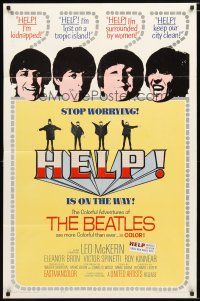 1w428 HELP 1sh '65 great images of The Beatles, John, Paul, George & Ringo, rock & roll classic!