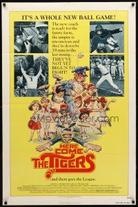 1w429 HERE COME THE TIGERS 1sh '78 little league sports baseball, there goes the league!