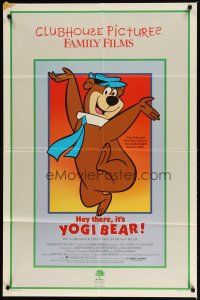 1w430 HEY THERE IT'S YOGI BEAR 1sh R86 Hanna-Barbera, Yogi's first full-length feature!
