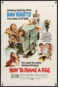 1w456 HOW TO FRAME A FIGG 1sh '71 Joe Flynn, wacky comedy images of Don Knotts!