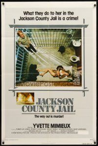 1w481 JACKSON COUNTY JAIL 1sh '76 what they did to Yvette Mimieux in jail is a crime!