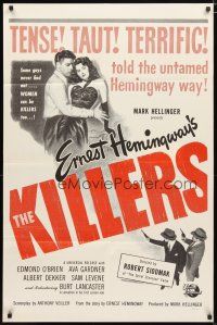 1w496 KILLERS military 1sh R60s Burt Lancaster & sexy Ava Gardner, from Hemingway's story!