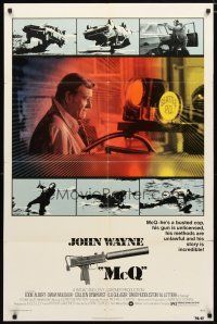 1w564 McQ 1sh '74 John Sturges, John Wayne is a busted cop with an unlicensed gun!
