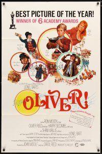 1w614 OLIVER awards 1sh '69 Charles Dickens, Mark Lester, Shani Wallis, Carol Reed!