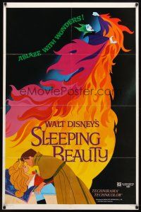 1w736 SLEEPING BEAUTY style A 1sh R79 Walt Disney cartoon fairy tale fantasy classic!