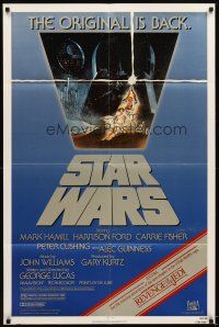 1w768 STAR WARS 1sh R82 George Lucas classic sci-fi epic, great art by Tom Jung!