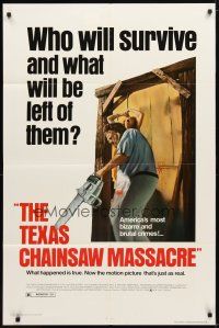 1w854 TEXAS CHAINSAW MASSACRE 1sh R80 Tobe Hooper cult classic slasher horror!