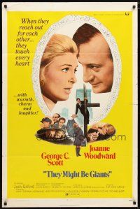 1w867 THEY MIGHT BE GIANTS 1sh '71 George C. Scott & Joanne Woodward touch every heart!