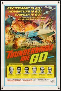1w882 THUNDERBIRDS ARE GO 1sh '67 marionette puppets, really cool sci-fi action artwork!