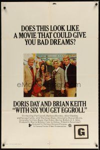 1w981 WITH SIX YOU GET EGGROLL 1sh '68 Doris Day, Brian Keith, Pat Carroll, Barbara Hershey