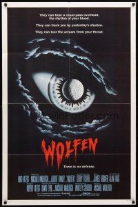 1w983 WOLFEN int'l 1sh '81 really cool horror art of moon & clouds as eye, There is no defense!