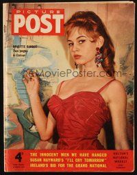 1y033 PICTURE POST English magazine March 24, 1956 sexy Brigitte Bardot, Eartha Kitt & more!