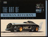 1y067 BATMAN RETURNS set of 8 11x14 litho prints '92 set designs, concepts & blueprints!