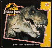 1y050 JURASSIC PARK calendar '93 Steven Spielberg, cool dinosaur images from the movie!