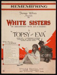 1y047 TOPSY & EVA sheet music '23 White Sisters as famous Stowe characters, Rememb'ring!