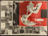 1y012 NEWSMAP vol IV no 12 35x47 WWII war poster '45 great images & information about war efforts!