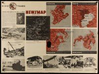 1y013 NEWSMAP vol IV no 7 35x47 WWII war poster '45 great images & information about war efforts!