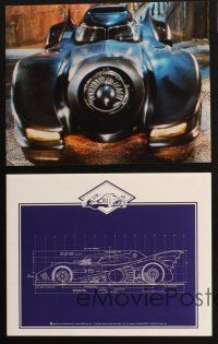 1y076 BATMOBILE set of 4 11x14 blueprints & color photo '92 cool schematics for Batman's car!