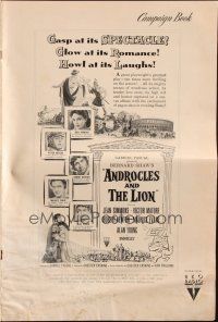 1y551 ANDROCLES & THE LION pressbook '52 Victor Mature, beautiful Jean Simmons!