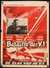 1z653 MISSILES FROM HELL Belgian '59 Michael Rennie, Devil's weapons that explode the rocket age!