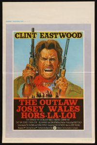 1z671 OUTLAW JOSEY WALES Belgian '76 cowboy Clint Eastwood, cool double-fisted artwork!