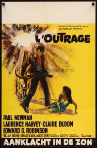 1z672 OUTRAGE Belgian '64 Paul Newman as a Mexican bandit in a loose remake of Rashomon!