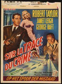 1z693 ROGUE COP Belgian '54 Robert Taylor, George Raft, sexy Janet Leigh, different image!