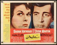 1z008 ADA 1/2sh '61 super close portraits of Susan Hayward & Dean Martin, what was the truth?
