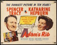 1z009 ADAM'S RIB style A 1/2sh '49 husband & wife Spencer Tracy & Katharine Hepburn are lawyers!