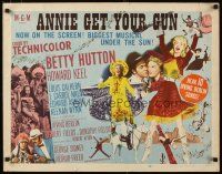1z017 ANNIE GET YOUR GUN style B 1/2sh '50 Betty Hutton as the greatest sharpshooter, Howard Keel